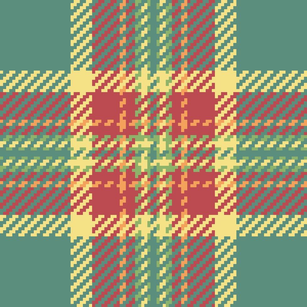 Vibrant autumnal plaid pattern. Warm earthy tones create a cozy and stylish textile design ideal for fall fashion, home decor, or website backgrounds. vector