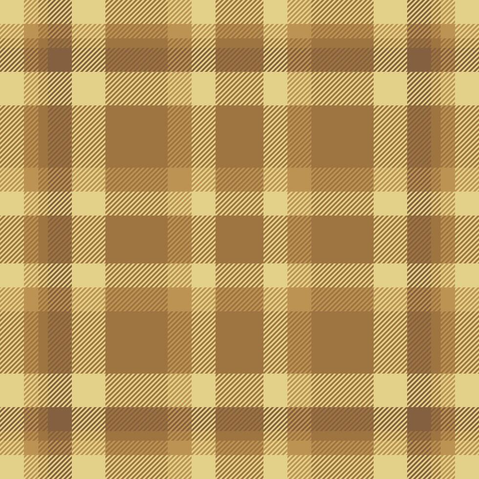 Elegant beige and brown plaid pattern. Perfect for textile design, fall fashion, rustic backgrounds, or website layouts. This sophisticated texture evokes warmth and comfort. vector