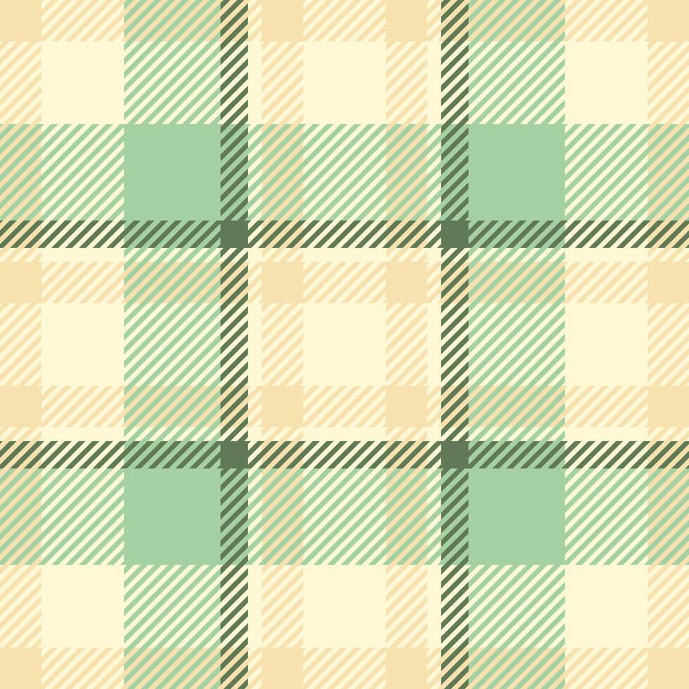Vintage pattern check tartan, intricate texture plaid seamless. Bed fabric textile background in light goldenrod yellow and light colors. vector