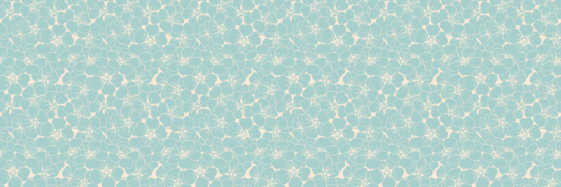 Elegant pale blue floral pattern. Perfect for textile design, wallpaper, website backgrounds, and stationery. Subtle yet sophisticated, this repeating motif evokes serenity and calm. vector