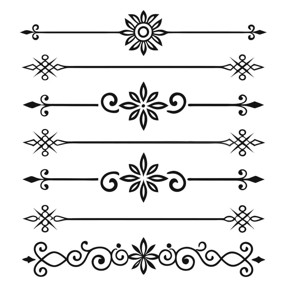 Luxurious Ornamental Borders and Filigree Elements vector