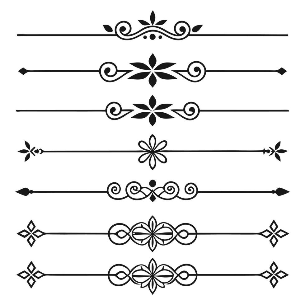 Classic Line Dividers and Elegant Border Design Pack vector
