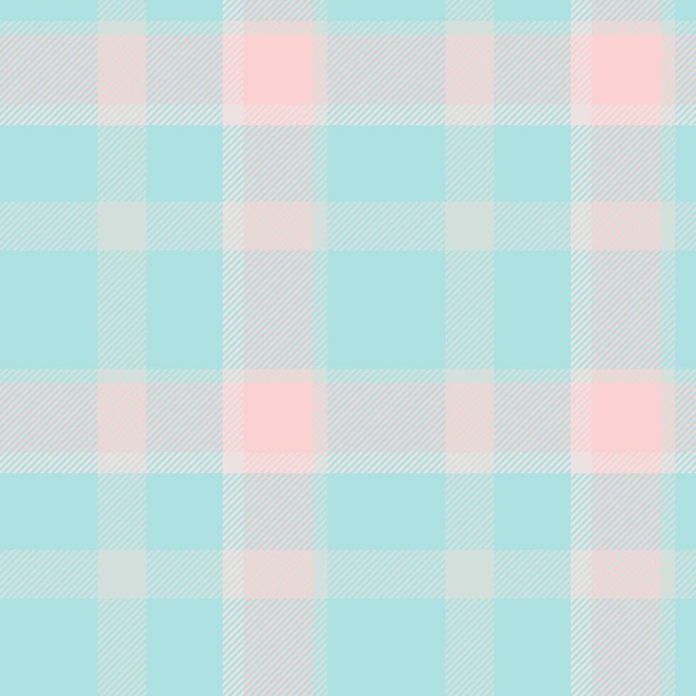 Soft pastel plaid pattern in delicate shades of pink, light blue, and grey. Ideal for textile designs, website backgrounds, or crafting projects. vector