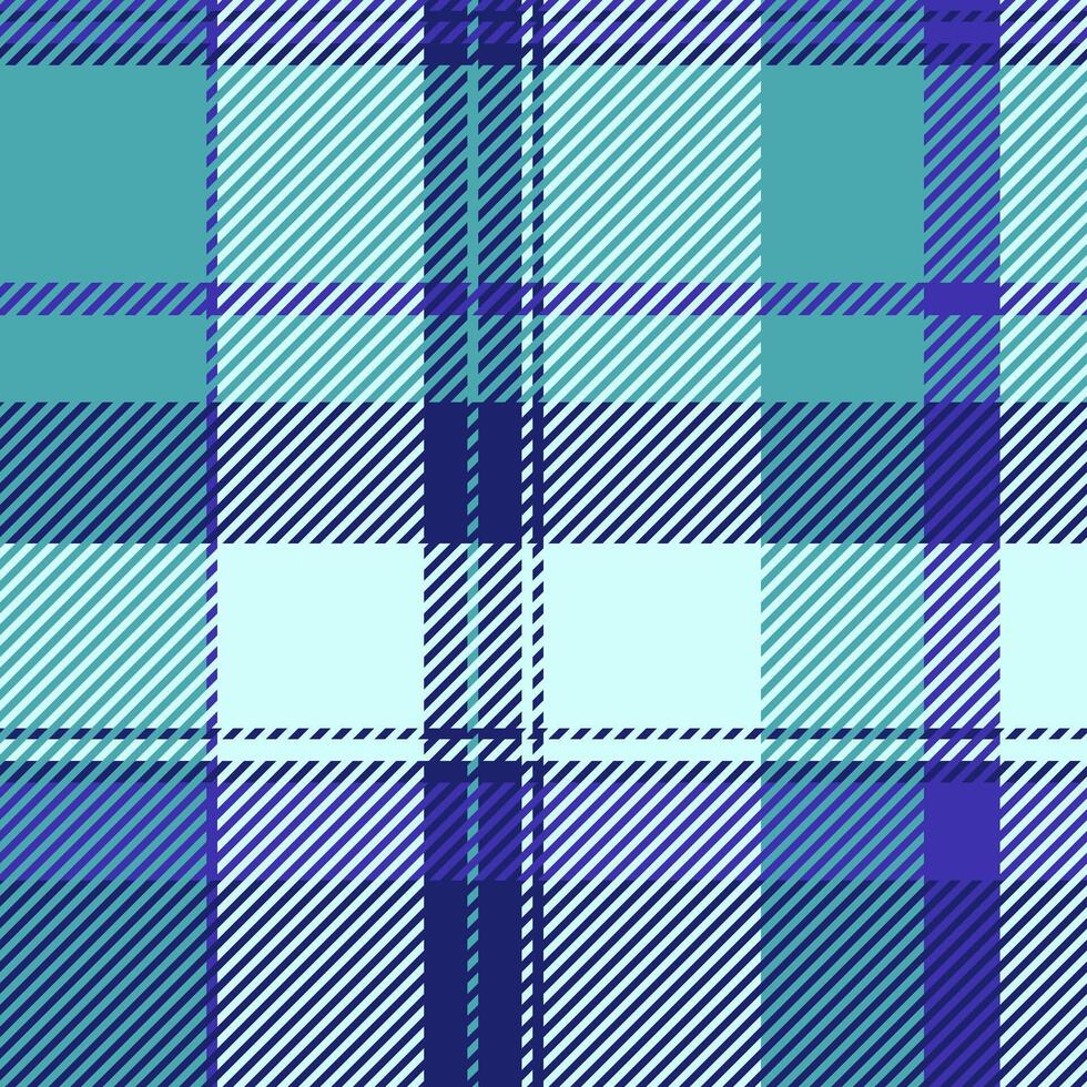 Cool teal and navy plaid pattern. Perfect for textile design, website backgrounds, or crafting projects. This refreshing, geometric design evokes feelings of calm and sophistication. vector