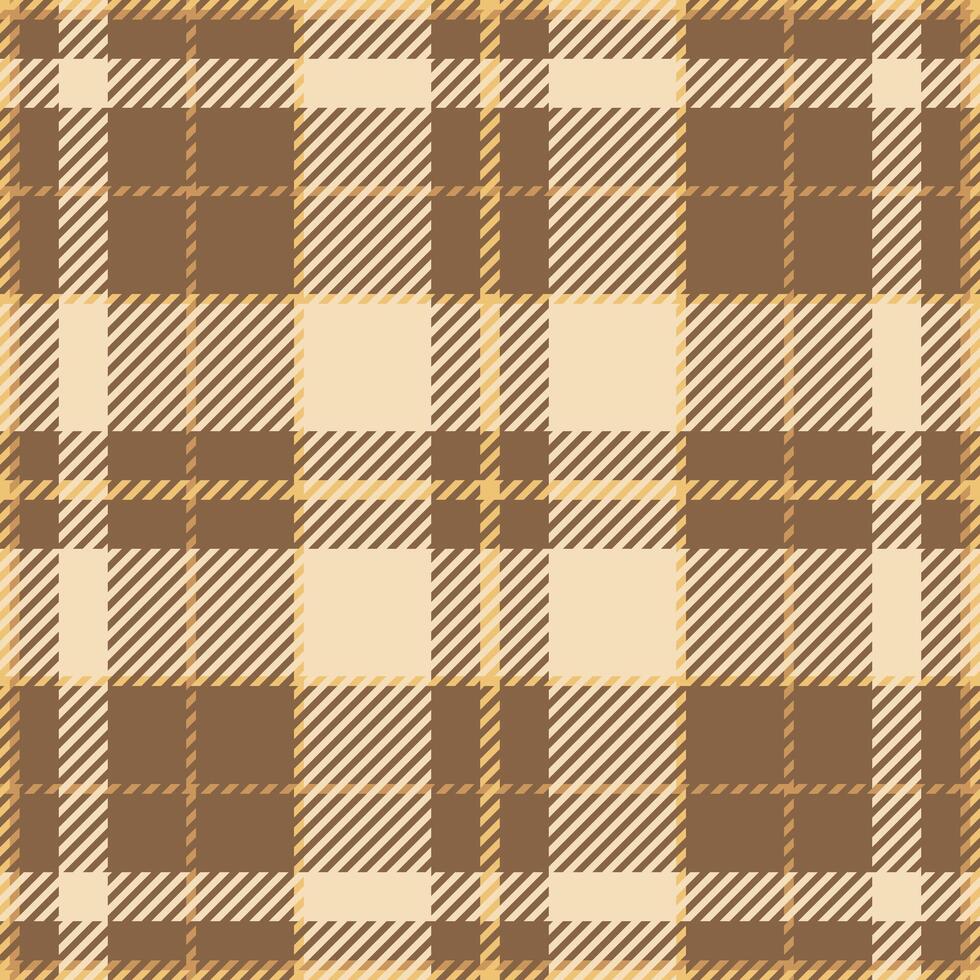 Elegant beige and brown plaid pattern. Perfect for autumnal designs, fashion textiles, or website backgrounds. Creates a warm, cozy, and sophisticated aesthetic. vector