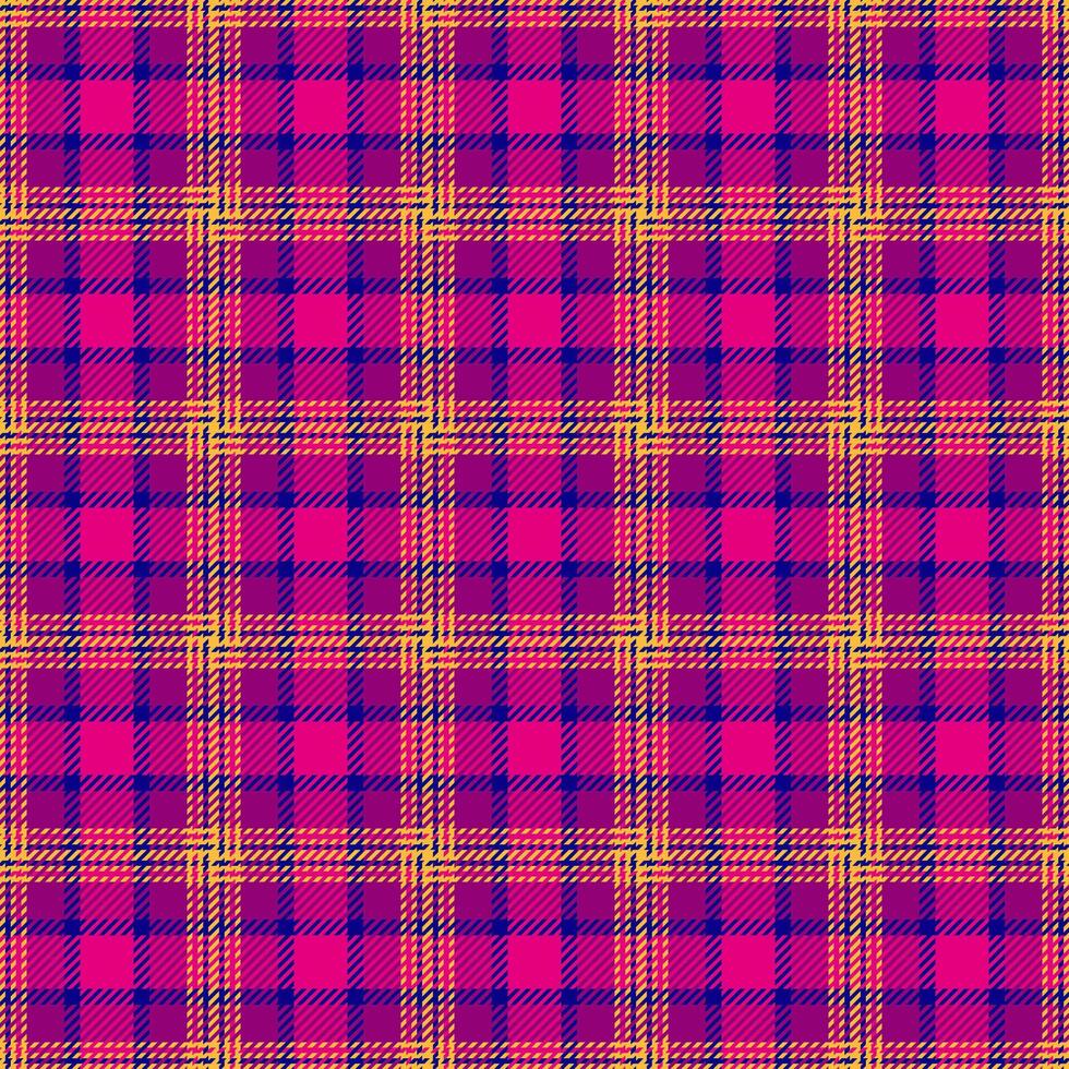 Decorate check texture, simplicity plaid seamless fabric. Online pattern textile tartan background in mexican pink and pink colors. vector