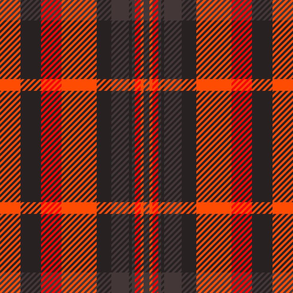 Vibrant orange and dark brown plaid pattern. Perfect for autumnal designs, textiles, and fallthemed projects. vector