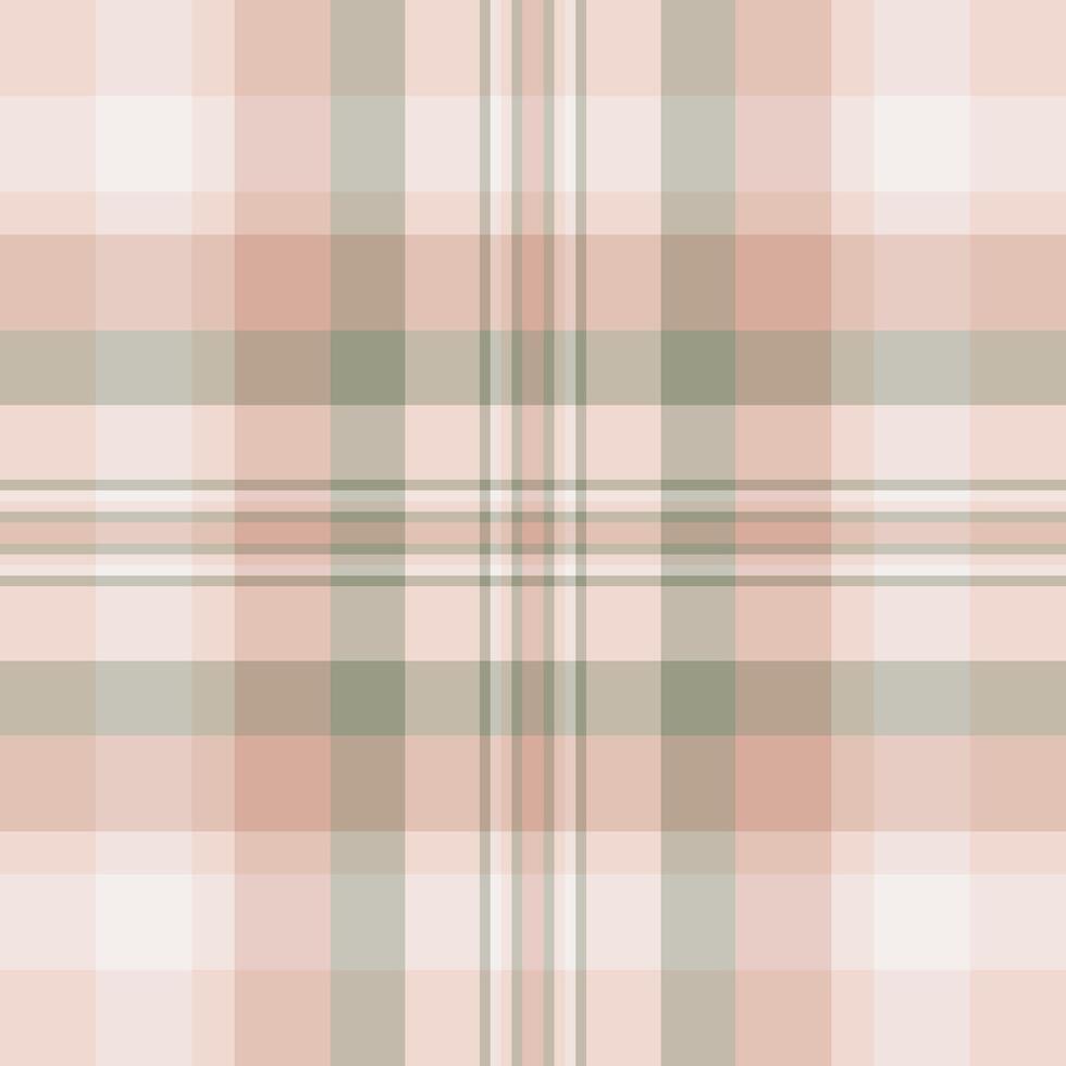 Subtle blush pink and sage green plaid pattern. Perfect for textile design, website backgrounds, or stationery. A soft, calming aesthetic evokes feelings of serenity and warmth. vector