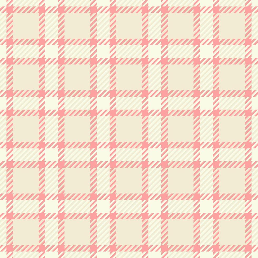 Large plaid textile pattern, fibre check texture seamless. Collage tartan background fabric in light and red colors. vector