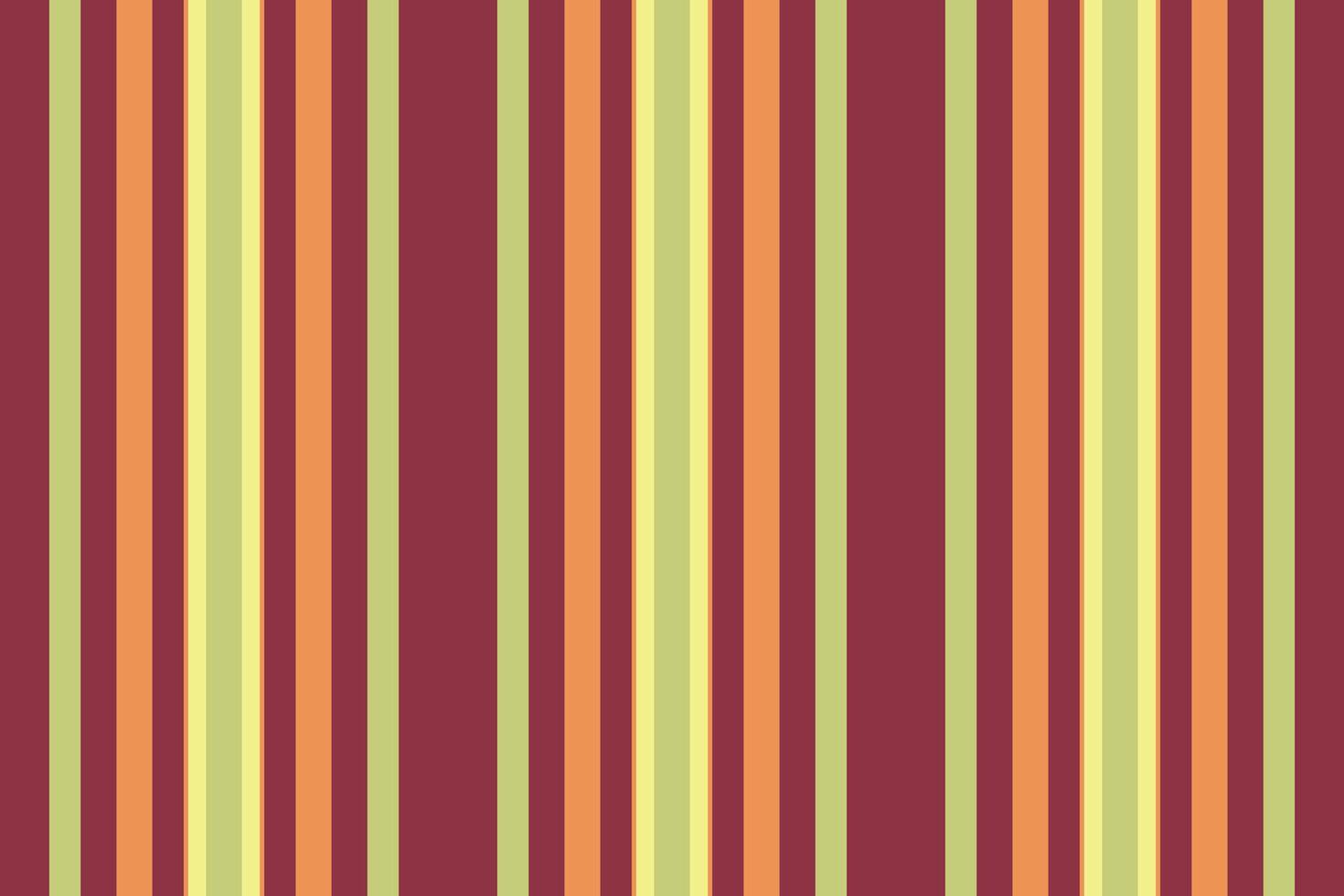 Ribbon pattern vertical, web fabric textile stripe. Order seamless background texture lines in red and orange colors. vector