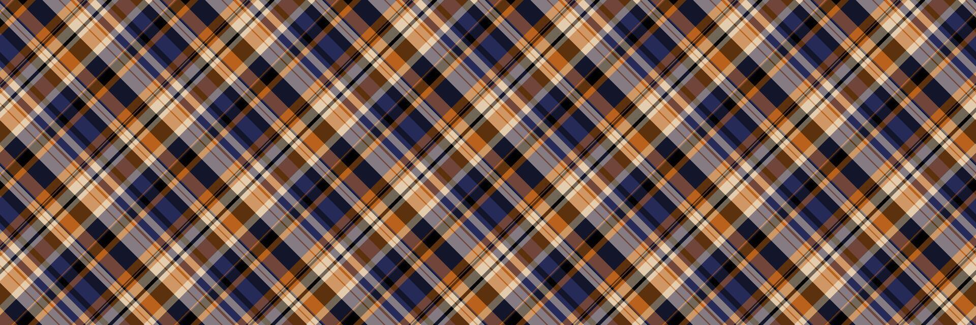 A stylish diagonal plaid pattern in earthy tones of brown, beige, and navy. Perfect for textile design, website backgrounds, or fallthemed projects. vector