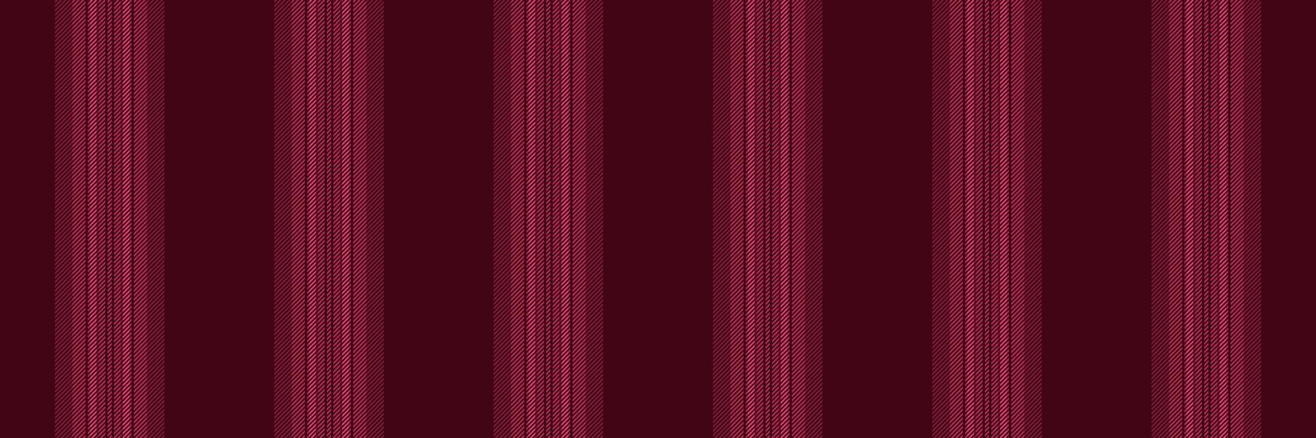 Royal fabric stripe, package seamless vertical lines. Bed pattern textile texture background in dark and red colors. vector