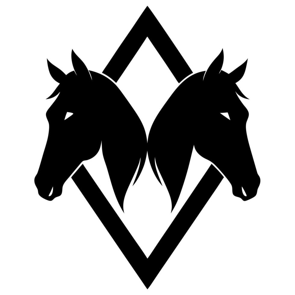 Elegant Horse Logo with a Simple Clean Monochrome Style vector