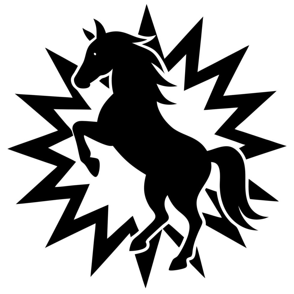 Elegant Horse Logo with a Simple and Clean Monochrome vector