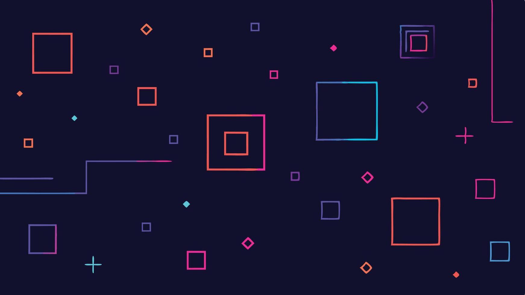 Neon Glow Shapes on a Dark Background a Futuristic and Modern Design vector