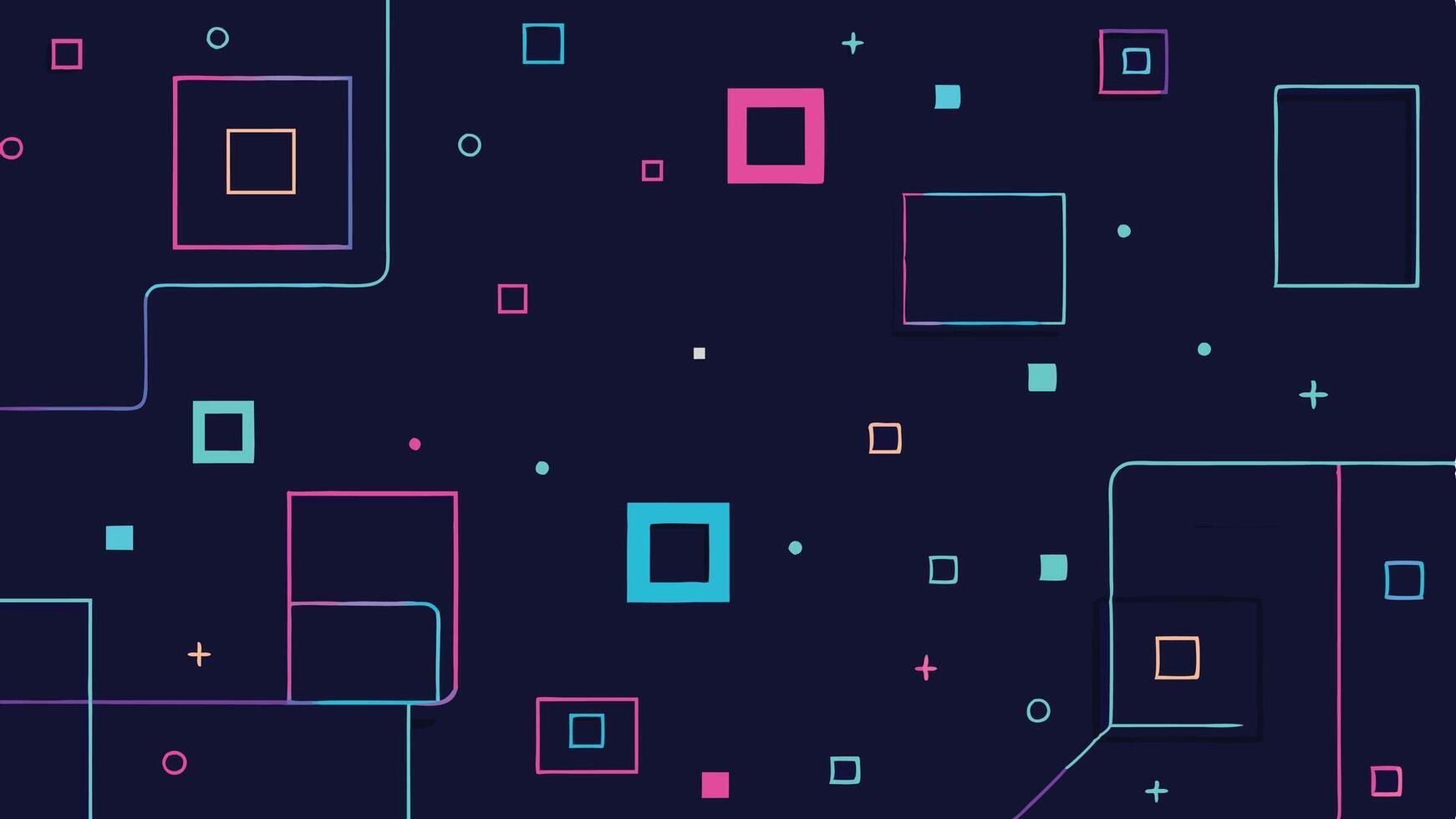 Neon Glow Shapes on a Dark Background with Futuristic and Modern Design vector