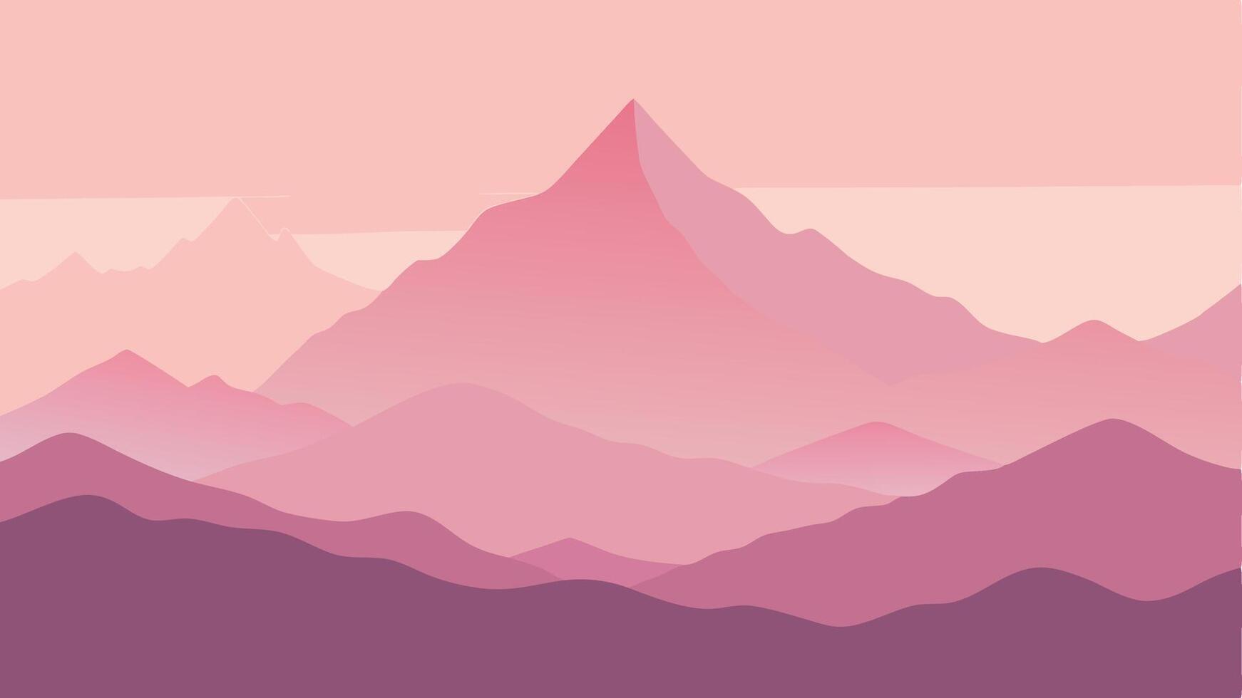 Soft Foggy Mountains Gentle Landscape Background with Misty Scenic vector