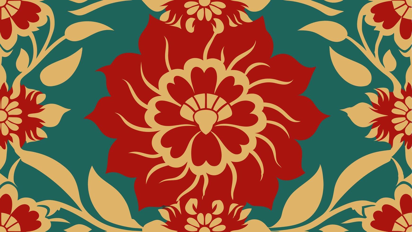 Ornamental Floral Pattern Design Featuring Beautiful Traditional Influence vector