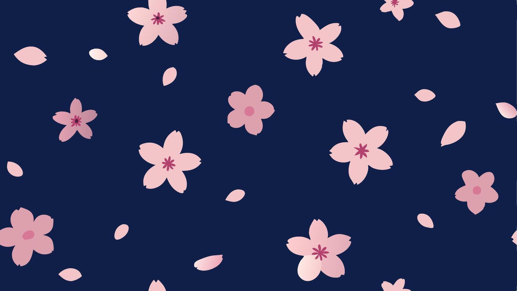 Elegant Pink Cherry Blossom Pattern for Spring time and Art vector
