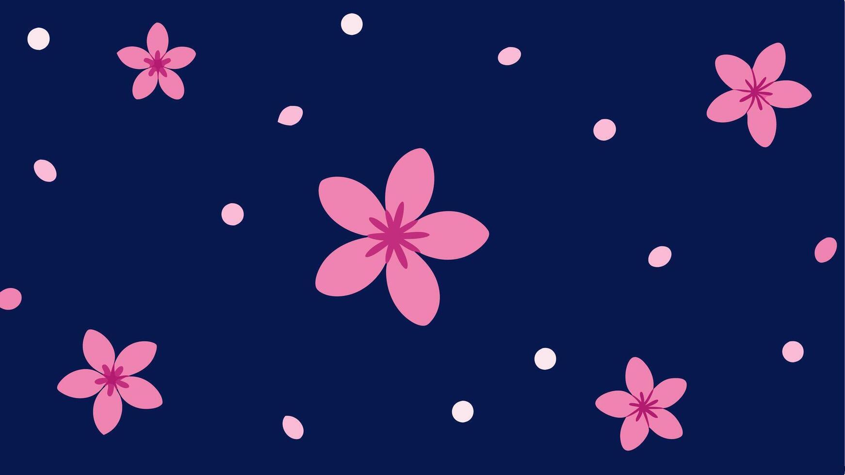 Elegant Pink Cherry Blossom Pattern for Springtime Art vector