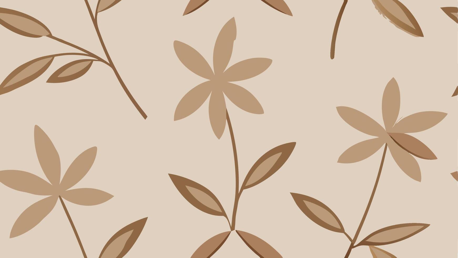 Minimalist Botanical Pattern with Simple Art Design for Modern Decor and Nature Inspired Aesthetic vector