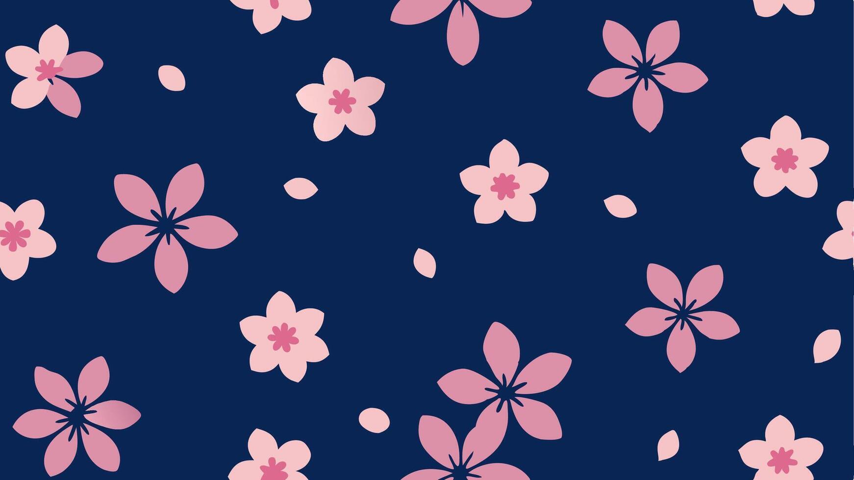 Japanese Cherry Blossom Pattern with Elegant Spring Design vector