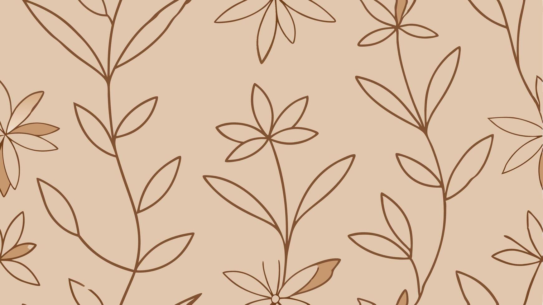 Minimalist Botanical Pattern with Simple Line Art Design for Modern and Nature Inspired Aesthetic vector