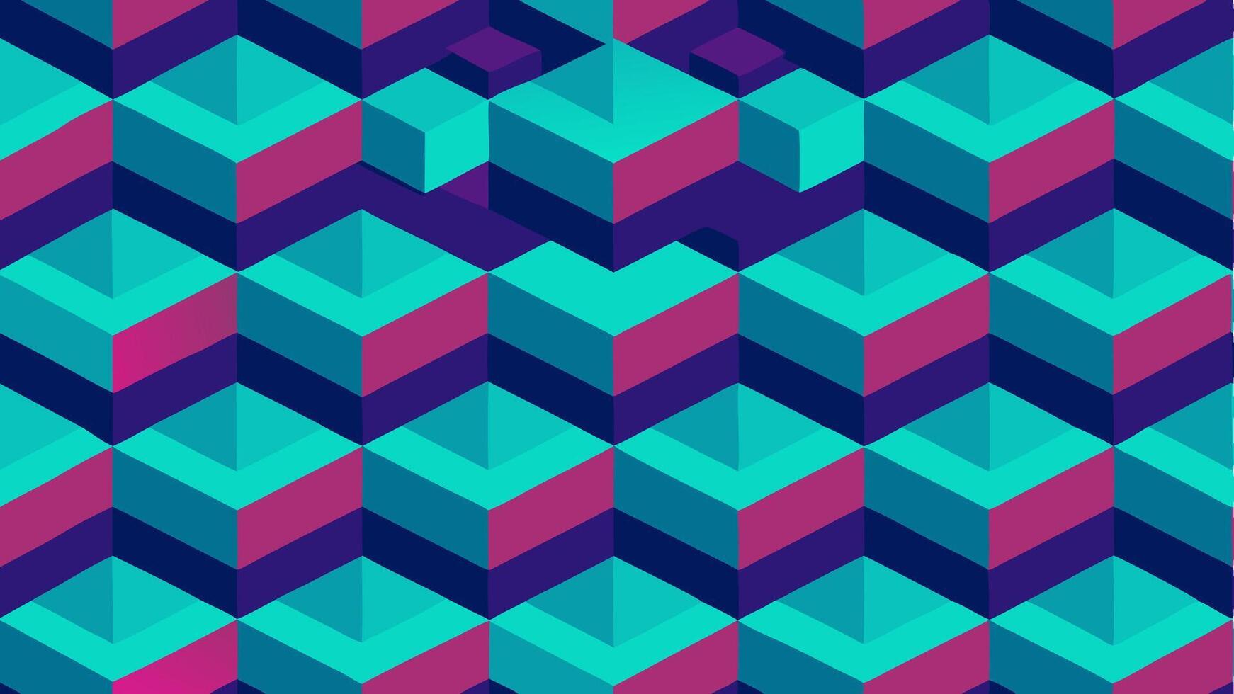 Isometric Cubes Seamless Pattern with a Modern Design vector