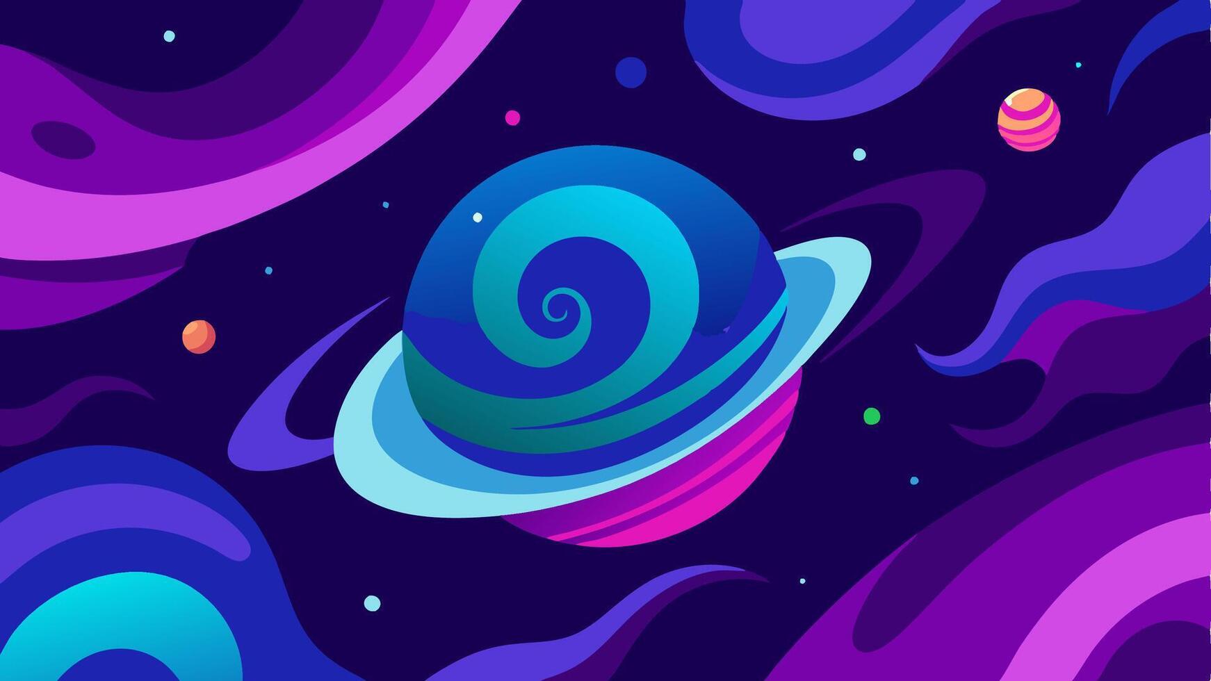 Seamless Design Featuring Flowing Cosmic Wave Patterns vector