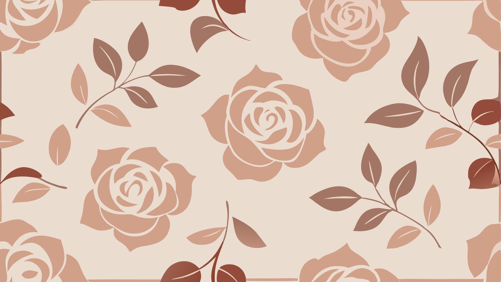 Seamless Pattern with Roses in Elegant Floral Design vector