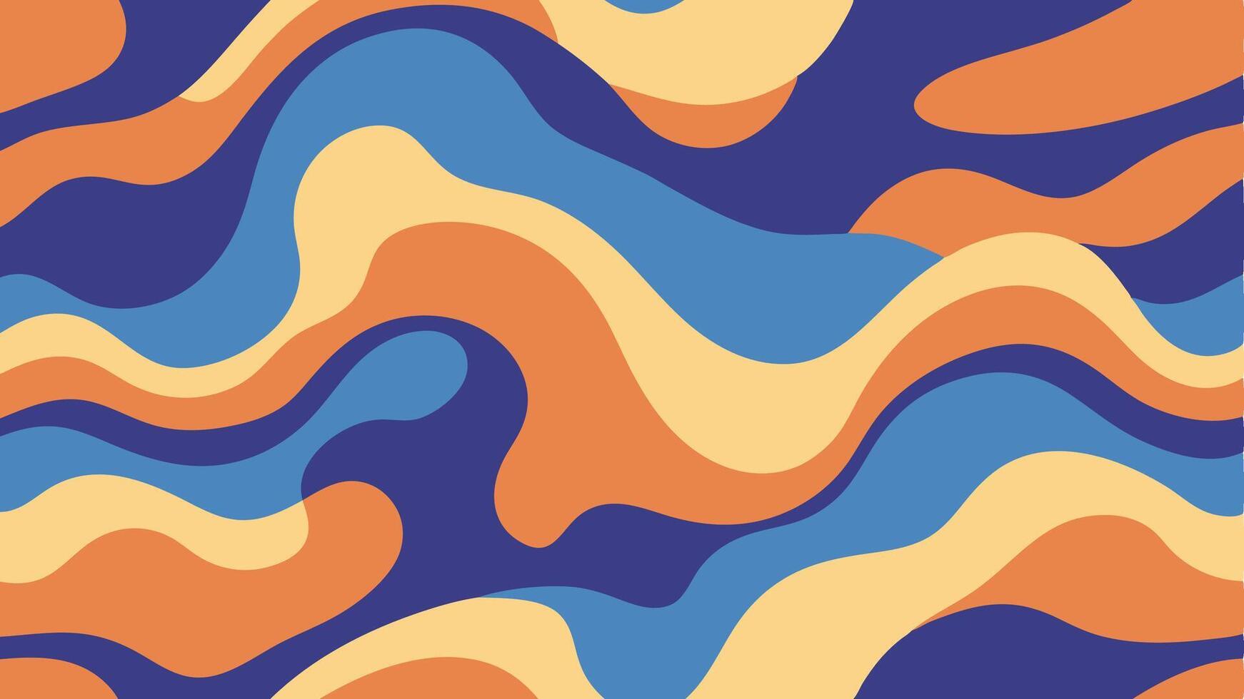 Seamless Abstract Pattern with Fluid Wavy Shapes for Modern Backgrounds and Design Project vector