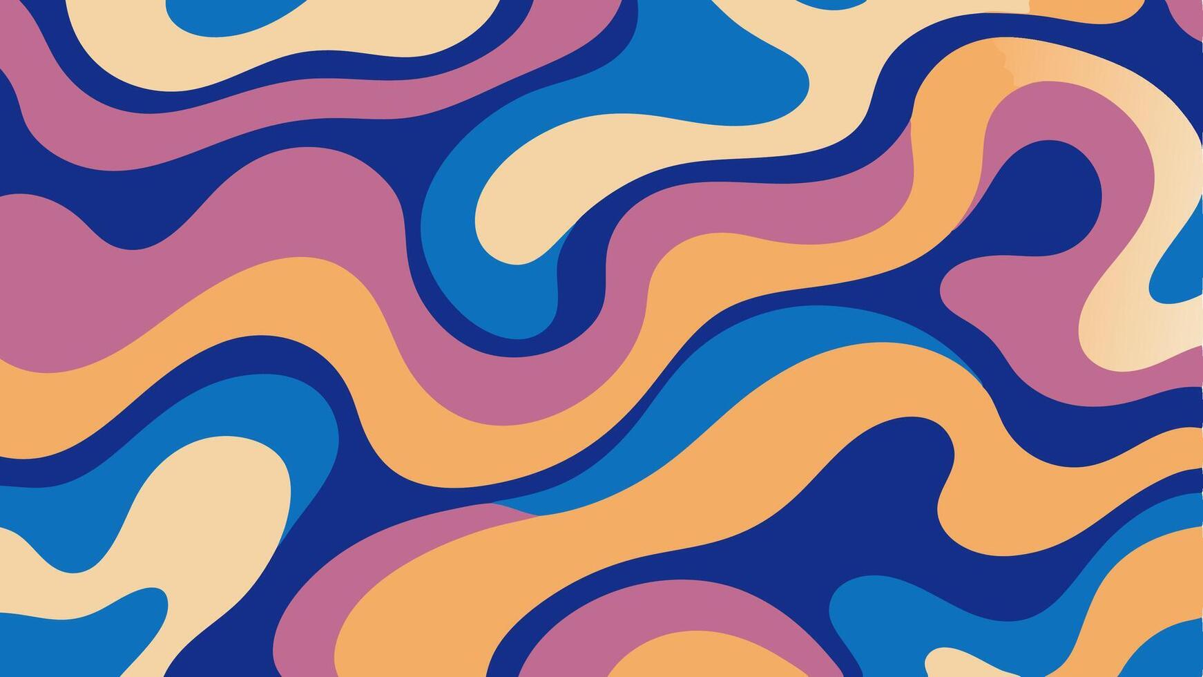 Seamless Abstract Pattern with Fluid Wavy Shapes for Modern Backgrounds Design Projects vector