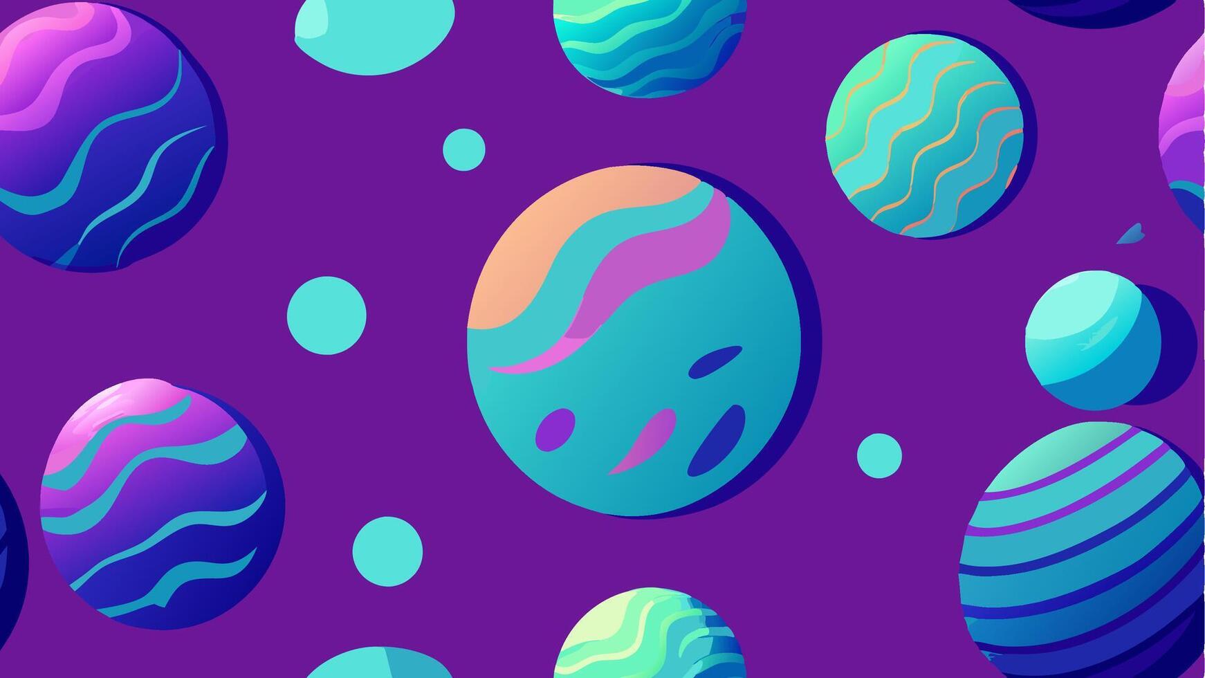 Surreal Pattern with Floating 3D Spheres and Abstract for Modern Design vector