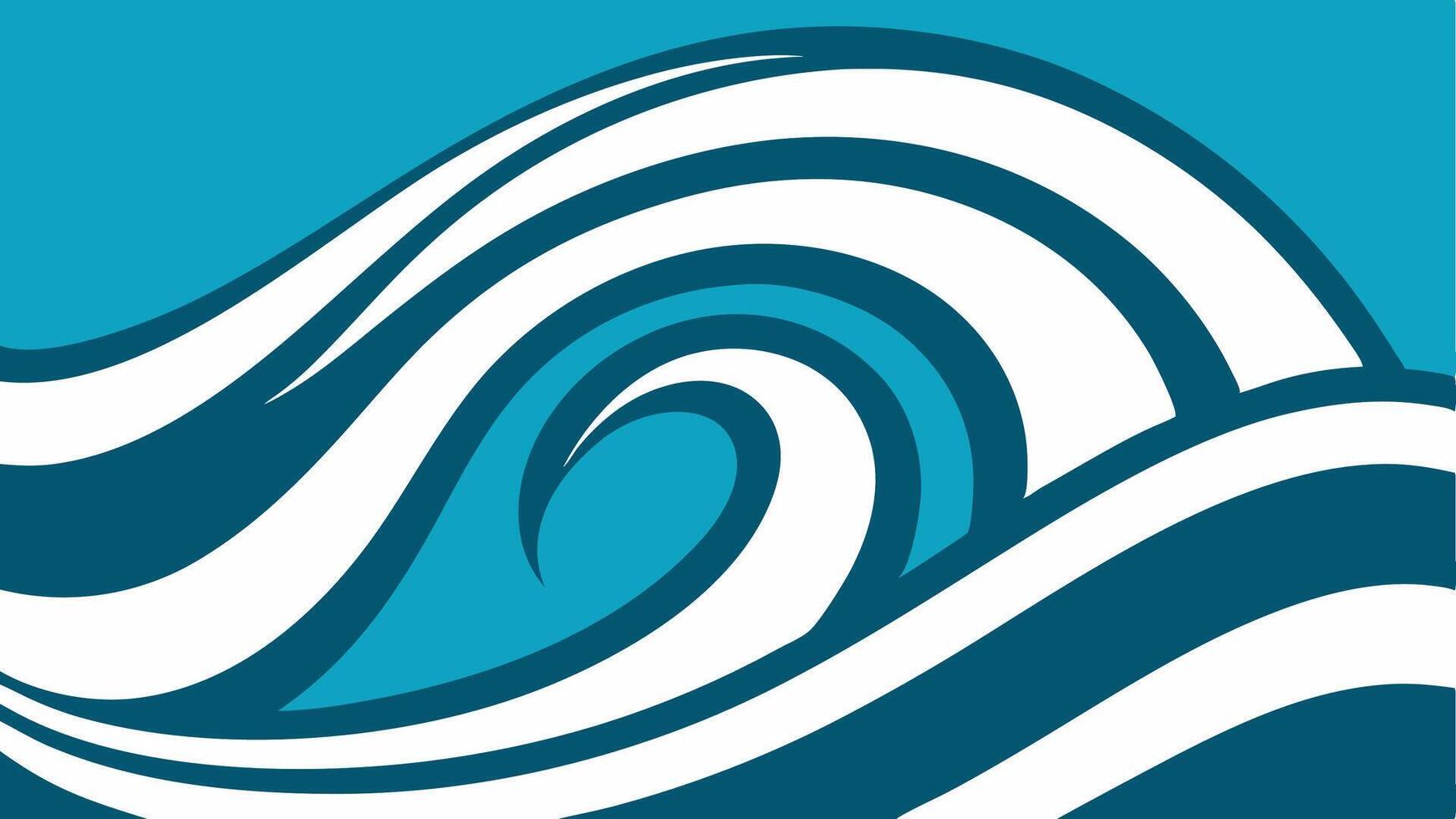Wave Inspired Geometric Pattern with Curvy Lines for Abstract Design vector