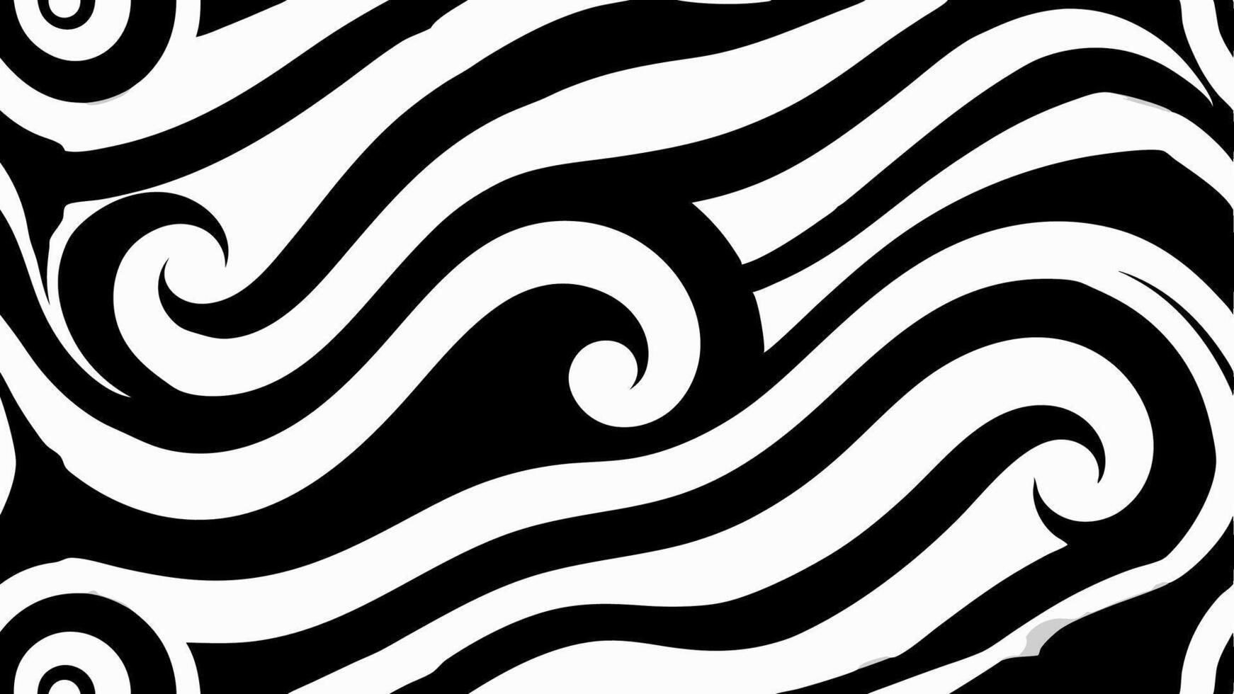 Wave Inspired Geometric Pattern with Curvy Line Modern Abstract Design vector