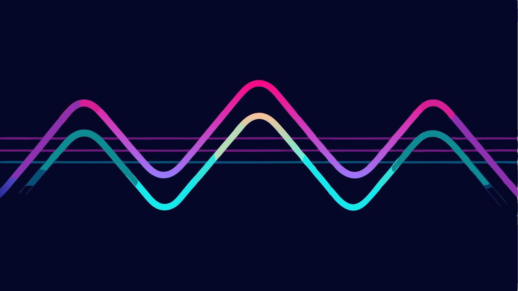 Futuristic Waveform Pattern with Neon Colored Design Creating an Abstract and Dynamic Experience vector