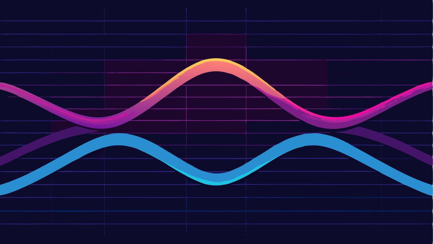 Futuristic Waveform Pattern with Neon Colored Design Creating an Abstract vector