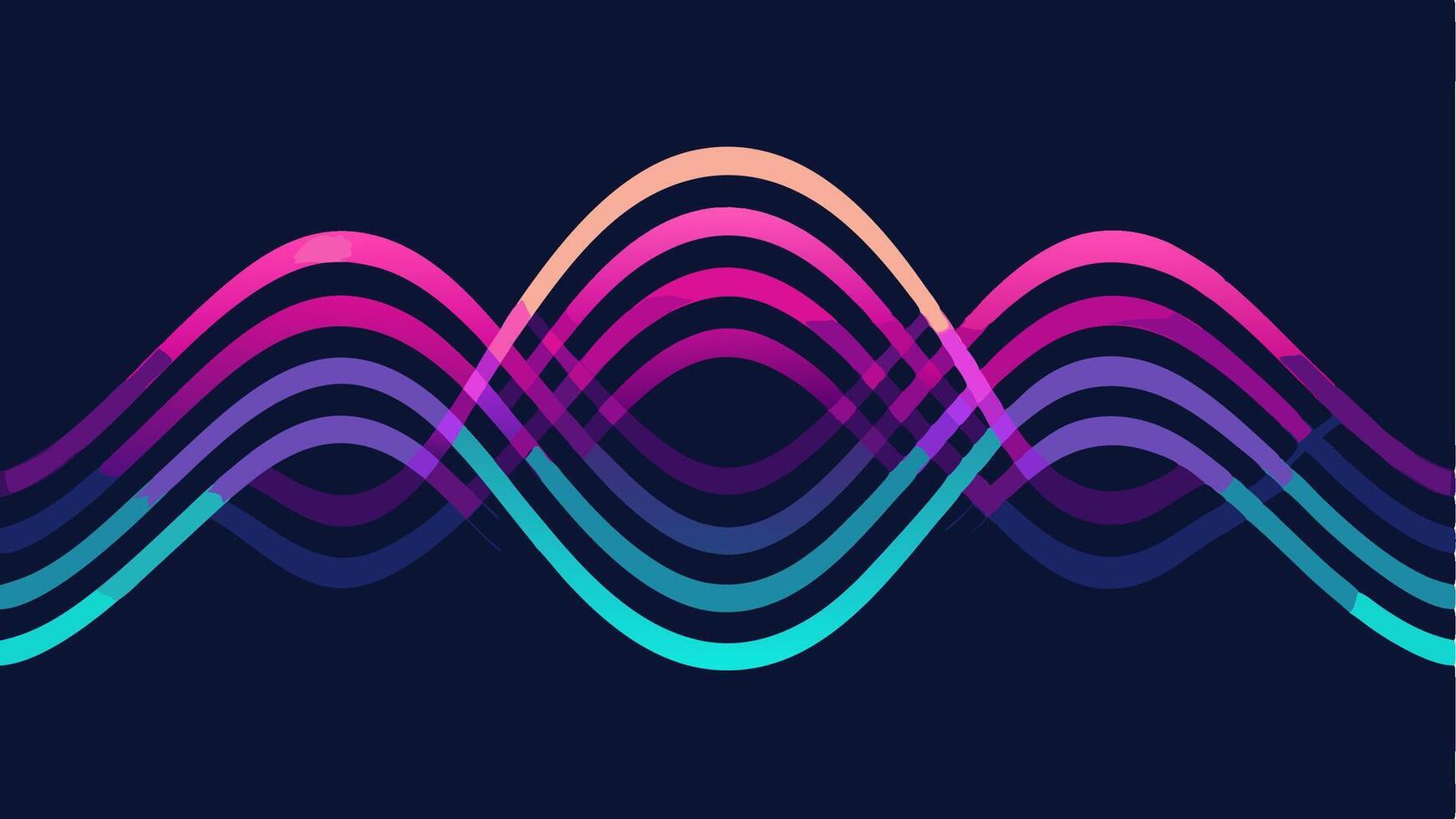 Futuristic Waveform Pattern with Neon Colored Design Creating an Abstract Dynamic Visual Experience vector
