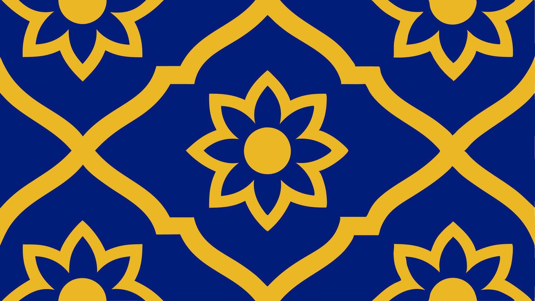 Moroccan Style Tile Pattern with Seamless Repeating Design vector