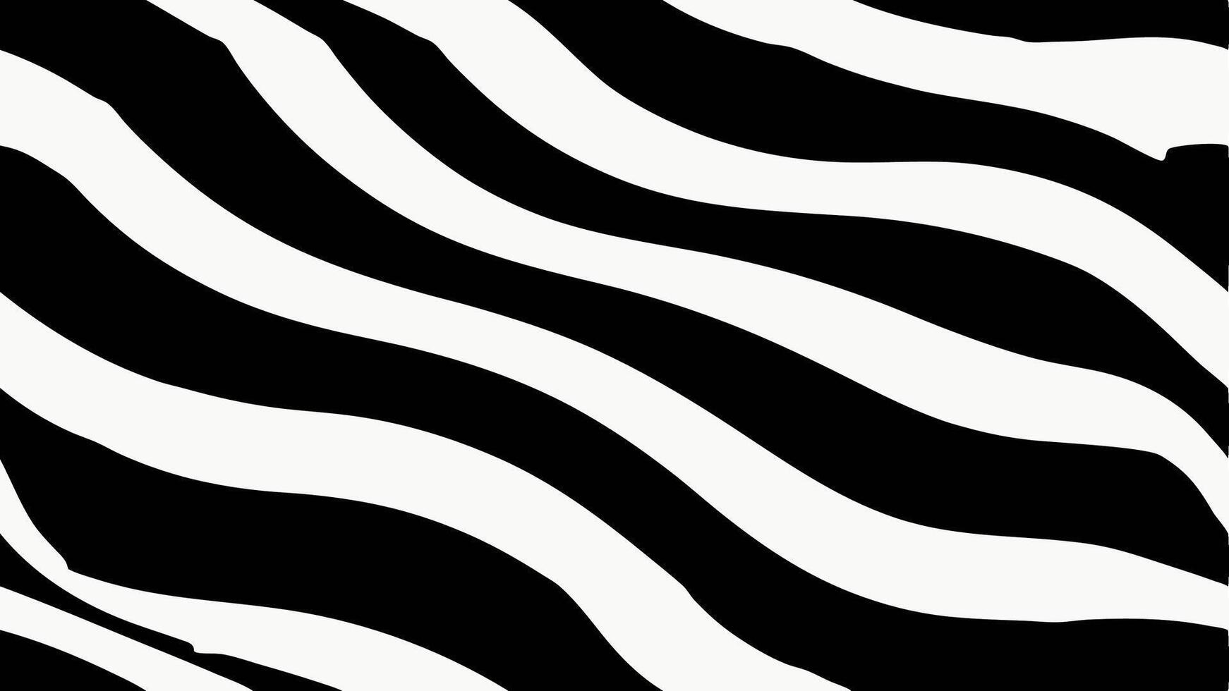 Seamless Zebra Pattern Design Stylish Black and White vector