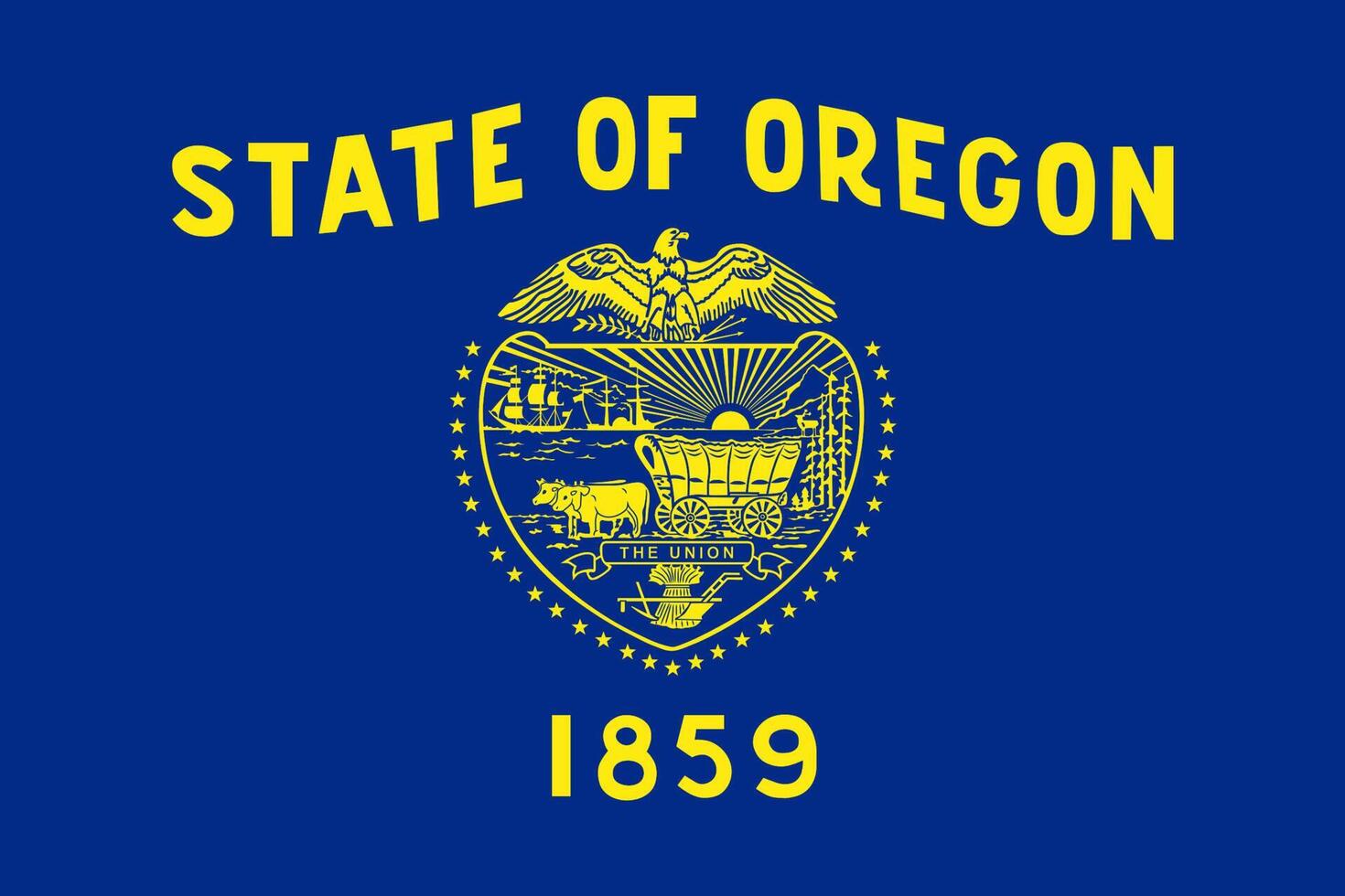 Flag State of Oregon vector