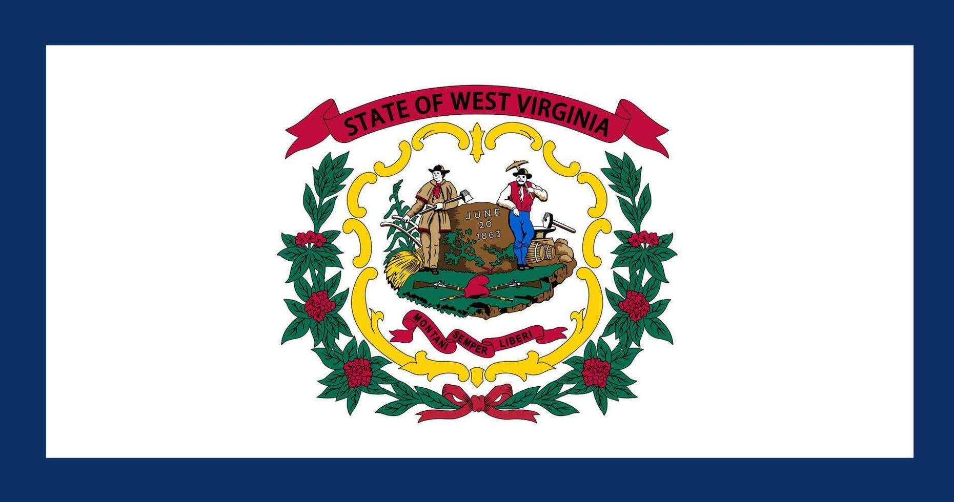 Flag of West Virginia vector