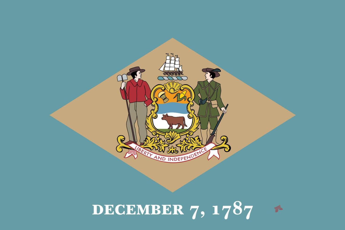 Flag of Delaware vector
