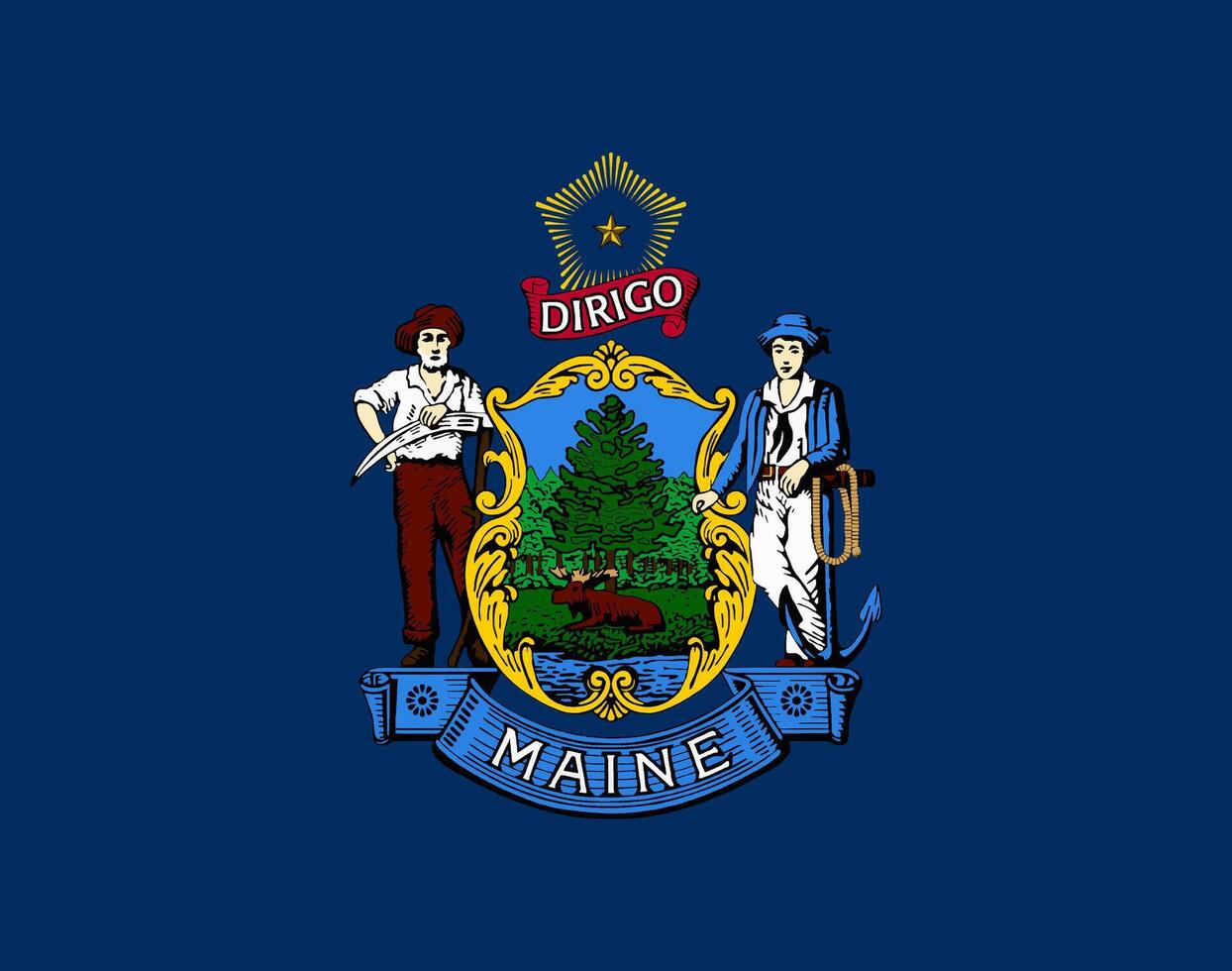 State of Maine Flag vector