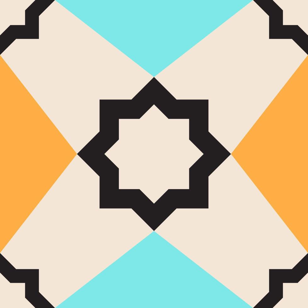 abstract islamic pattern with hexagonal and pastel color vector