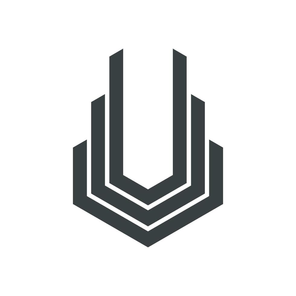 Abstract Shield Line Logo Template Illustration Design. EPS 10. vector