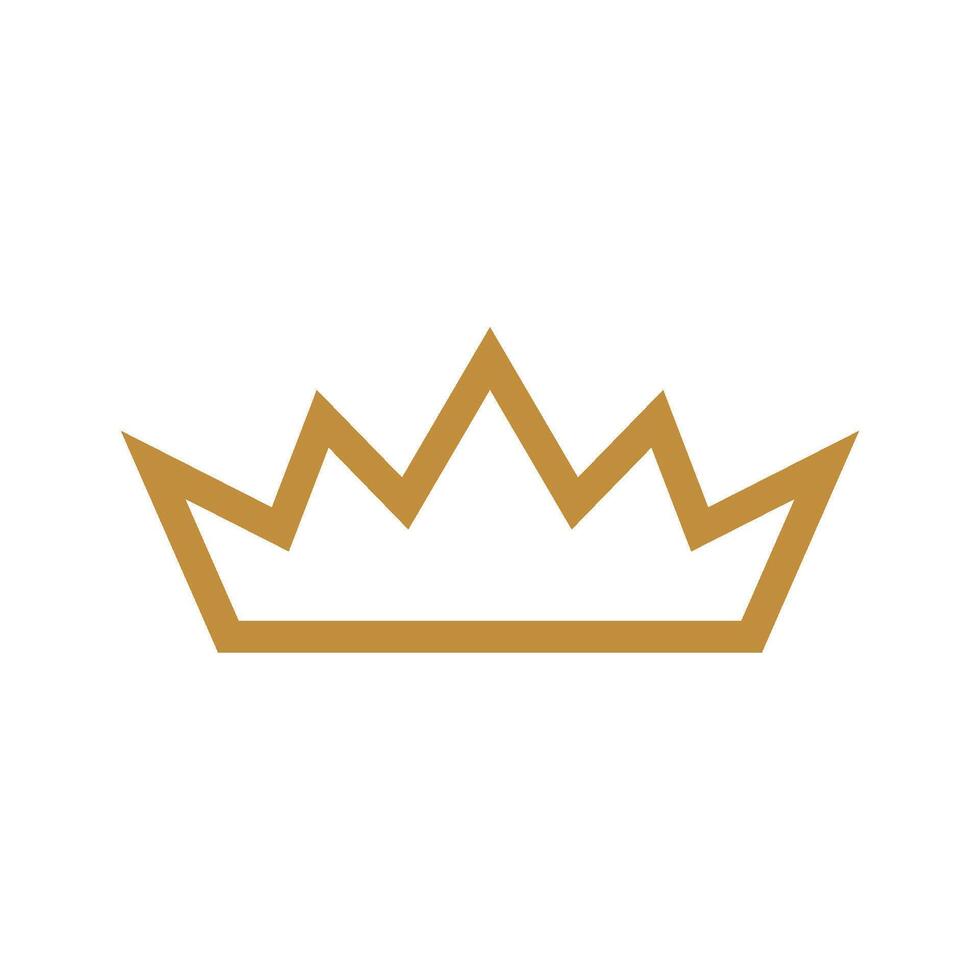 Simple Gold Royal Crown Logo Template Illustration Design. EPS 10. vector