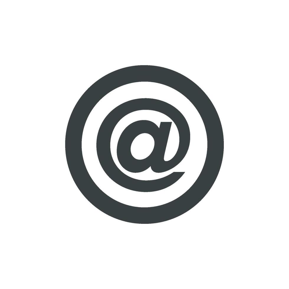 At Email Sign Circle Logo Template Illustration Design. EPS 10. vector