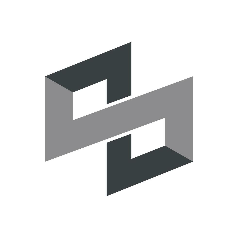 Abstract Grey Hexagonal Infinity Logo Template Illustration Design. EPS 10. vector