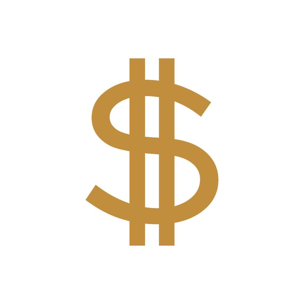 Gold Dollar Sign Logo Template Illustration Design. EPS 10. vector